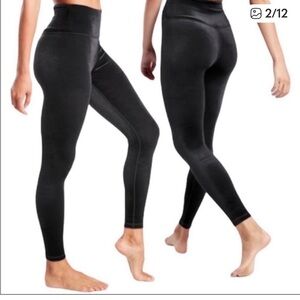 Athleta Women's Black Velvet Leggings